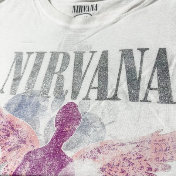 Nirvana In Utero Tour Oversized Graphic T-Shirt White Unisex S/M - Picture 4 of 8